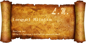 Lengyel Miletta névjegykártya